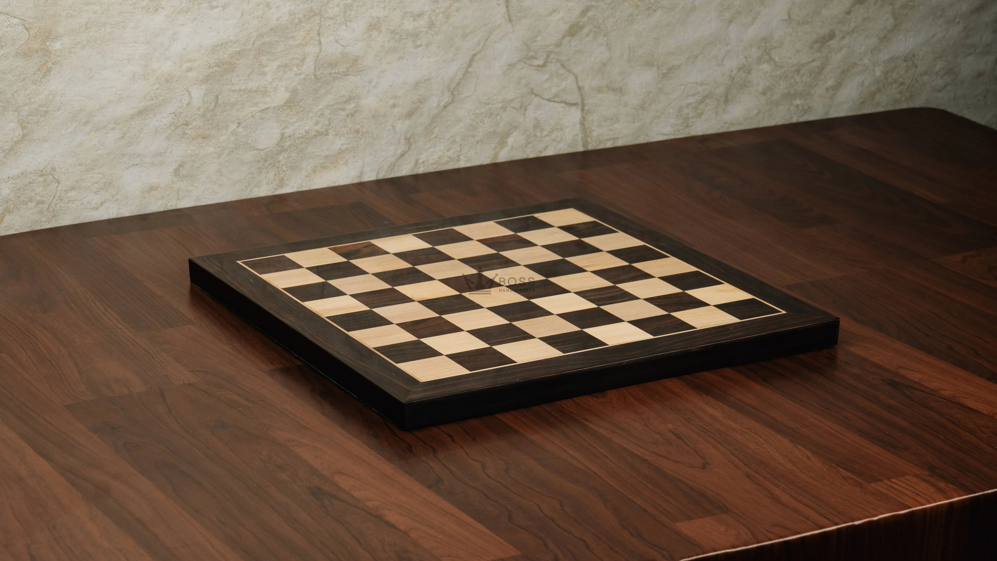 16” ROSEWOOD AND MAPLE WOOD CHESS BOARD 45mm Square
