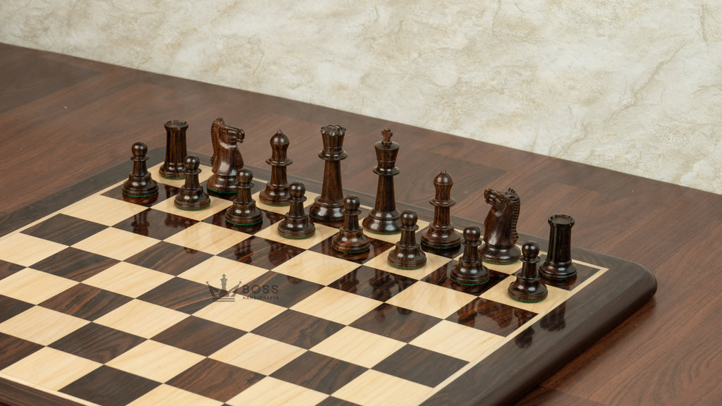 3.6” SLEEK KNIGHT PREMIUM ROSEWOOD WEIGHTED CHESS PIECES