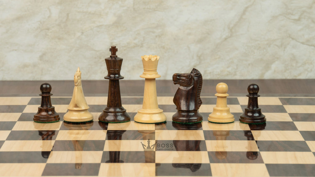 3.6” SLEEK KNIGHT PREMIUM ROSEWOOD WEIGHTED CHESS PIECES