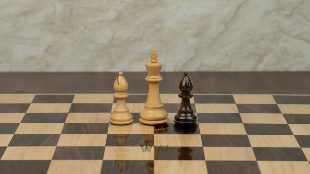 3” ROYAL KNIGHT STAUNTON ROSEWOOD WEIGHTED CHESS PIECES & 21” GOLDEN ROSEWOOD CHESSBOARD & BOX