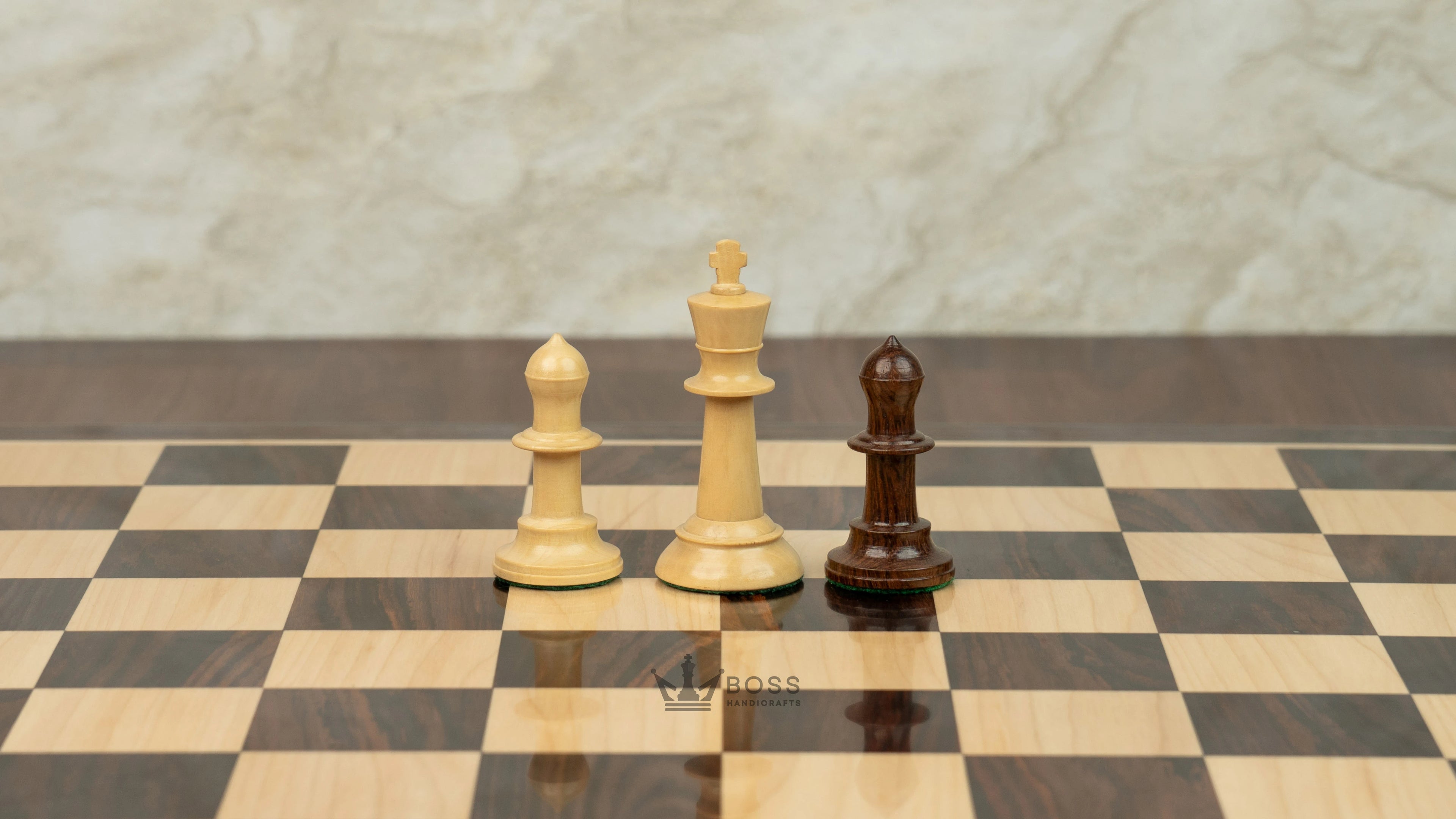 3.6” SLEEK KNIGHT PREMIUM ROSEWOOD WEIGHTED CHESS PIECES