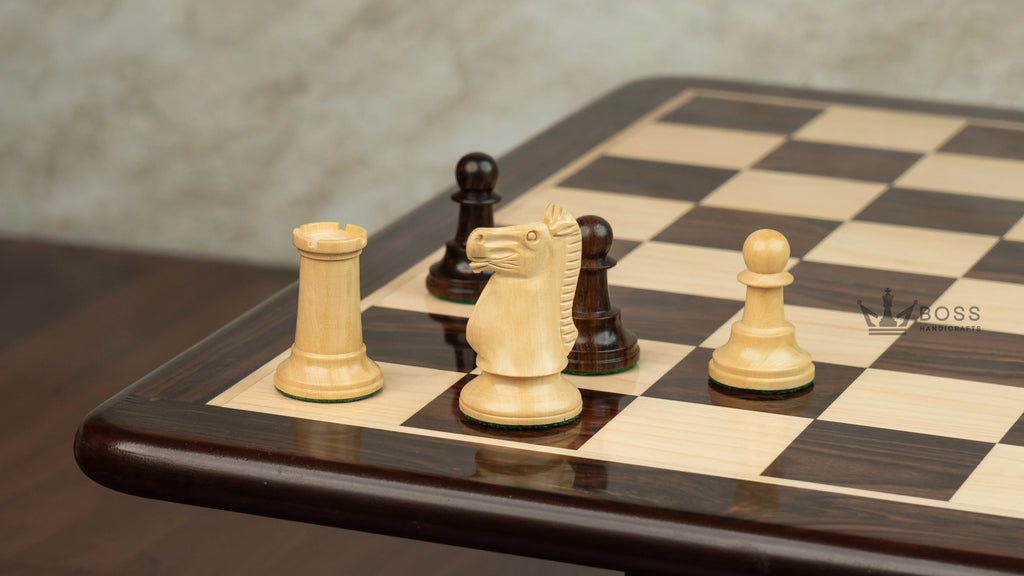 3.6” SLEEK KNIGHT PREMIUM ROSEWOOD WEIGHTED CHESS PIECES