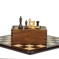 3” ROYAL KNIGHT STAUNTON ROSEWOOD WEIGHTED CHESS PIECES & 21” GOLDEN ROSEWOOD CHESSBOARD & BOX