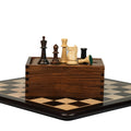 3.6” SLEEK KNIGHT PREMIUM ROSEWOOD WEIGHTED CHESS PIECES, 21" ROSEWOOD CHESSBOARD & BOX