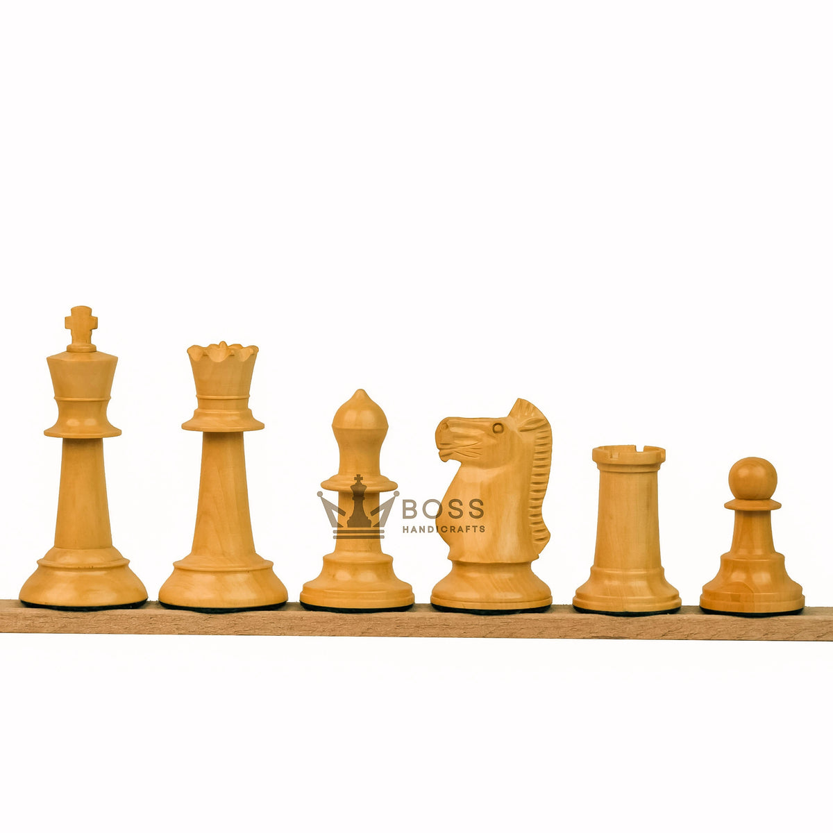 3.6” SLEEK KNIGHT PREMIUM ROSEWOOD WEIGHTED CHESS PIECES, 21" ROSEWOOD CHESSBOARD & BOX
