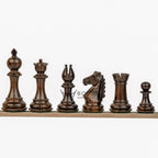 3.8” RUSSIAN COLLECTOR ROSEWOOD WEIGHTED CHESS PIECES, 21” ROSEWOOD CHESSBOARD & STORAGE BOX