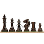 3.9” REPRODUCED BOHEMIAN ROSEWOOD TRIPLE WEIGHTED CHESS PIECES, 21” ROSEWOOD CHESSBOARD & BOX