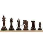 3.1” REPRODUCED 2016 SINQUEFIELD STAUNTON WEIGHTED ROSEWOOD CHESS PIECES, 16” ROSEWOOD BOARD & BOX