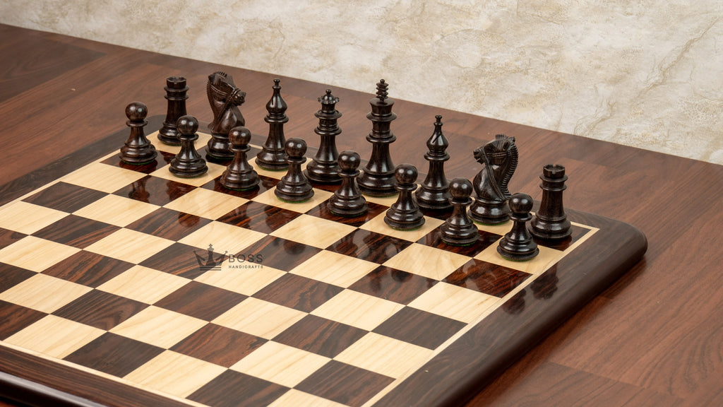 4.1” DOUBLE HEAD ROSEWOOD WEIGHTED CHESS PIECES