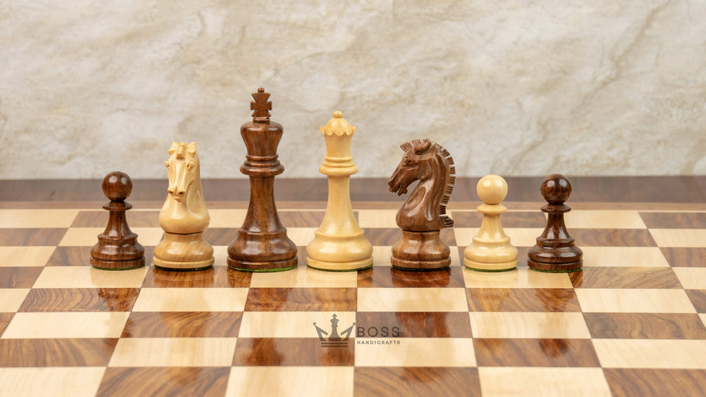 3.9” MOHAWK KNIGHT STAUNTON WEIGHTED CHESS PIECES