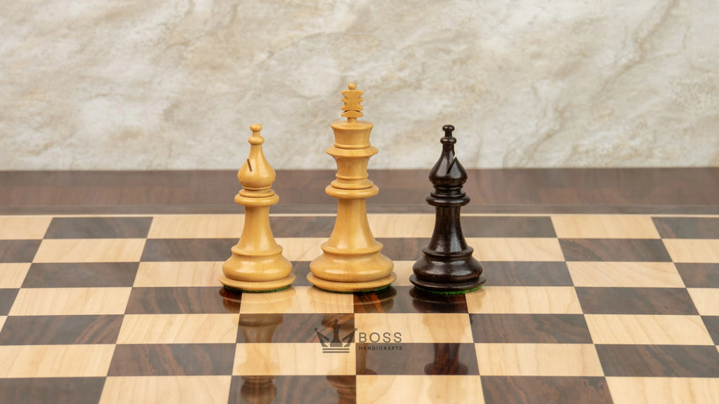 4.1” DOUBLE HEAD ROSEWOOD WEIGHTED CHESS PIECES