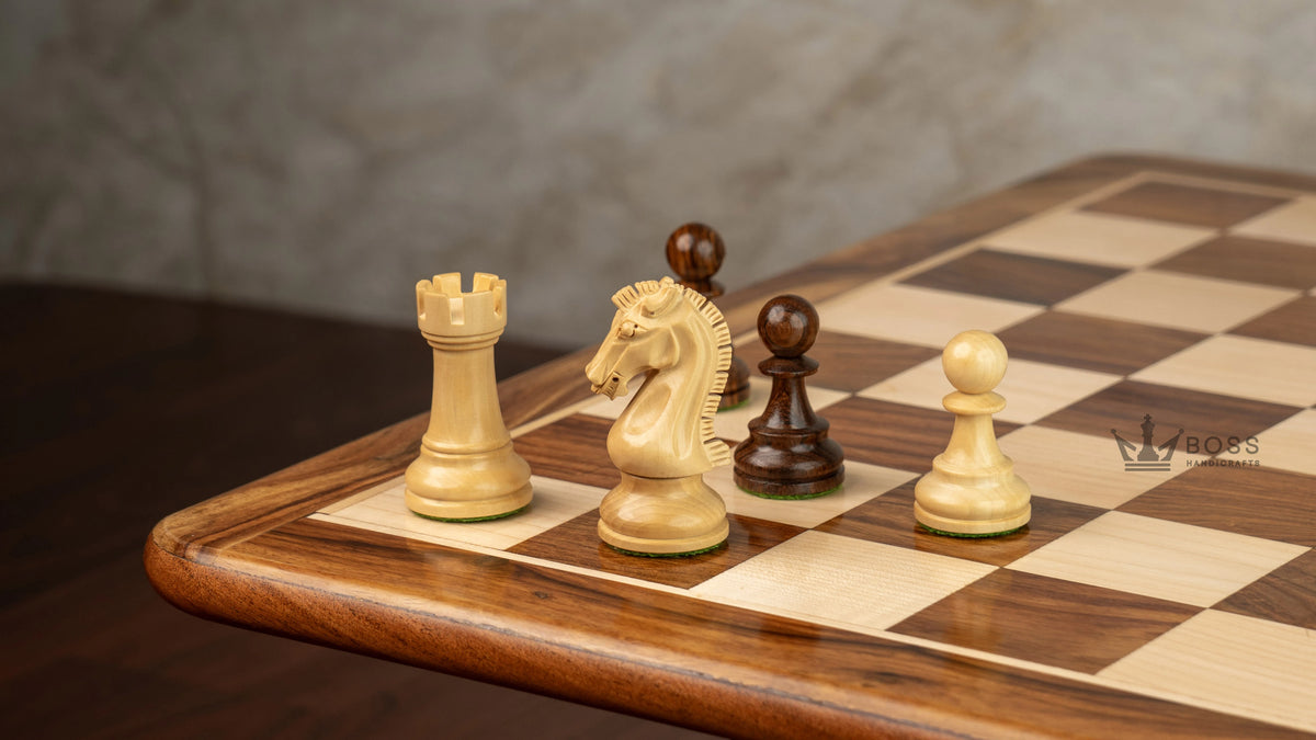 3.9” MOHAWK KNIGHT STAUNTON WEIGHTED CHESS PIECES