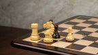 3.9” REPRODUCED BOHEMIAN ROSEWOOD TRIPLE WEIGHTED CHESS PIECES, 21” ROSEWOOD CHESSBOARD & BOX