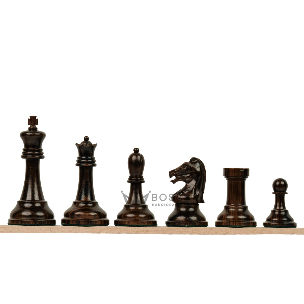 3.75” REPRODUCTION OF DRUEKE PLAYER CHOICE ROSEWOOD WEIGHTED CHESS PIECES