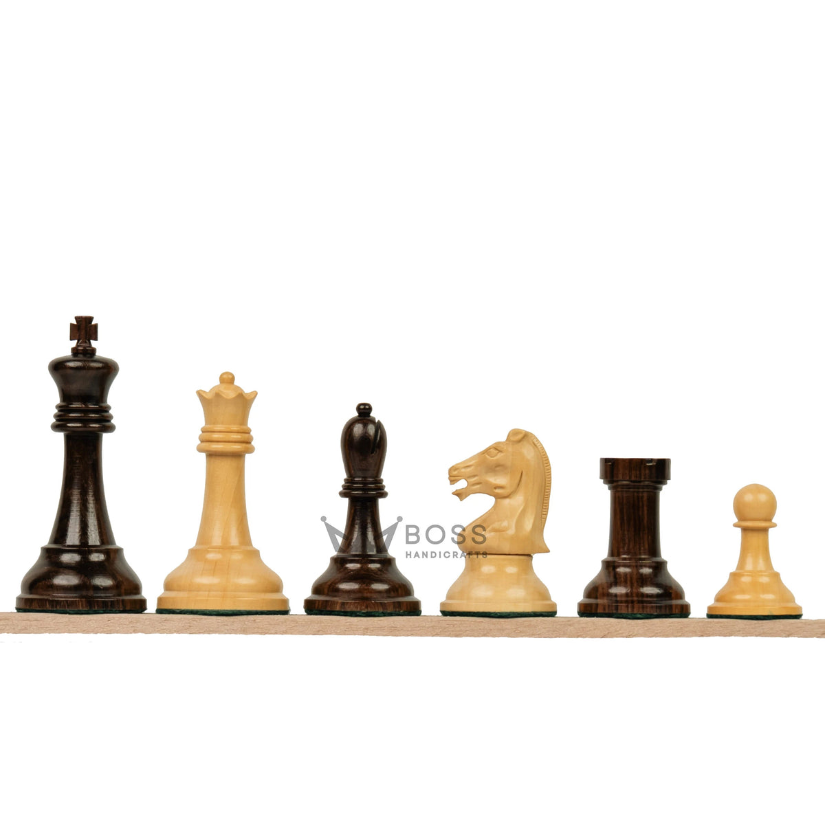 3.75” REPRODUCTION OF DRUEKE PLAYER CHOICE ROSEWOOD WEIGHTED CHESS PIECES