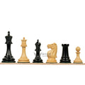 4.2” COMMEMORATE SERIES STAUNTON EBONY TRIPLE WEIGHTED CHESS PIECES
