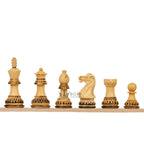 16” LUXURY EBONY TRAVEL FOLDABLE MAGNETIC CHESS SET WITH BURNT CHESS PIECES