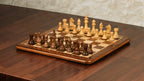 3.5” FIERCE KNIGHT STAUNTON WEIGHTED WOODEN CHESS PIECES, 16” WOODEN CHESS & BOX