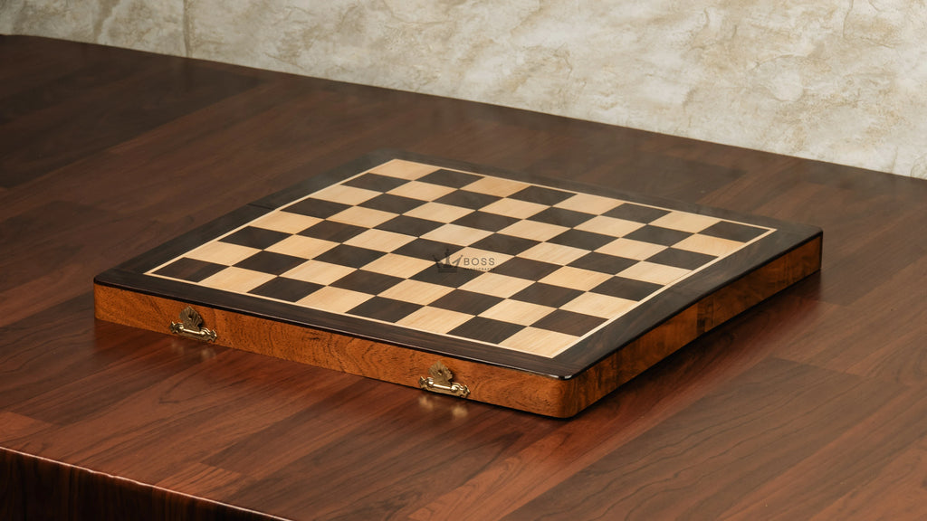 16” LUXURY ROSEWOOD TRAVEL FOLDABLE MAGNETIC CHESS SET