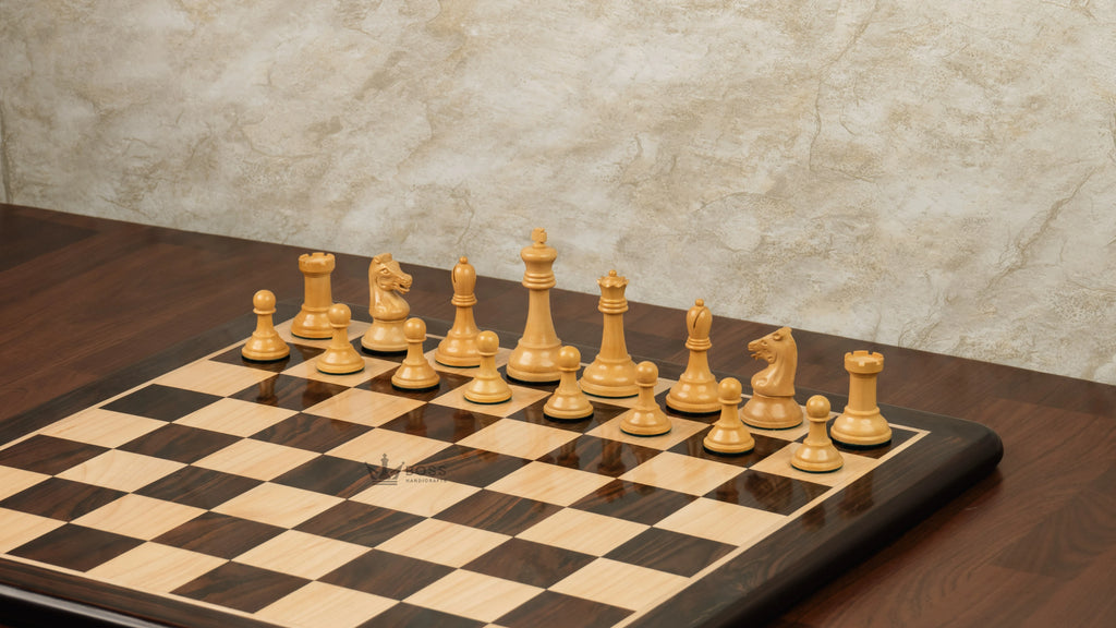 3.75” REPRODUCTION OF DRUEKE PLAYER CHOICE ROSEWOOD WEIGHTED CHESS PIECES
