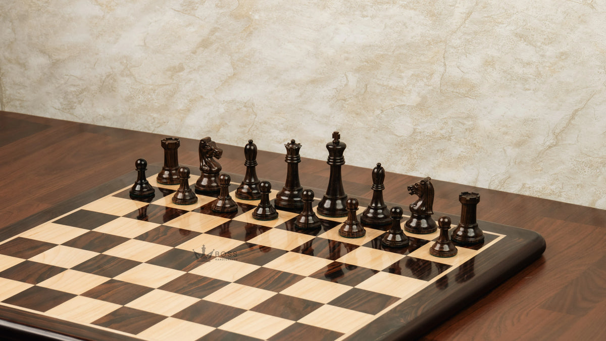 3.75” REPRODUCTION OF DRUEKE PLAYER CHOICE ROSEWOOD WEIGHTED CHESS PIECES