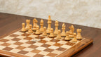 3.5” FIERCE KNIGHT STAUNTON WEIGHTED WOODEN CHESS PIECES, 16” WOODEN CHESS & BOX