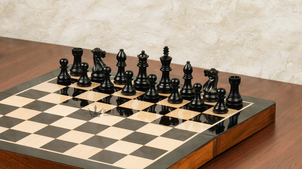 16” LUXURY EBONY TRAVEL FOLDABLE MAGNETIC CHESS SET