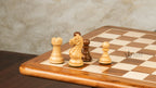 3.5” FIERCE KNIGHT STAUNTON WEIGHTED WOODEN CHESS PIECES, 16” WOODEN CHESS & BOX