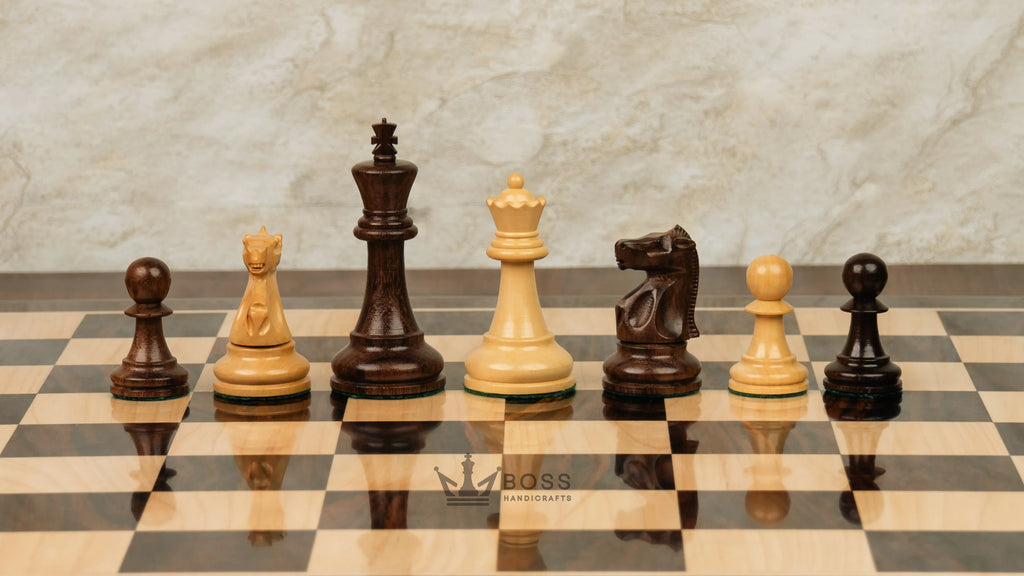 3.75” THE FISCHER SPASSKY 1972 SERIES ROSEWOOD DOUBLE WEIGHTED CHESS PIECES
