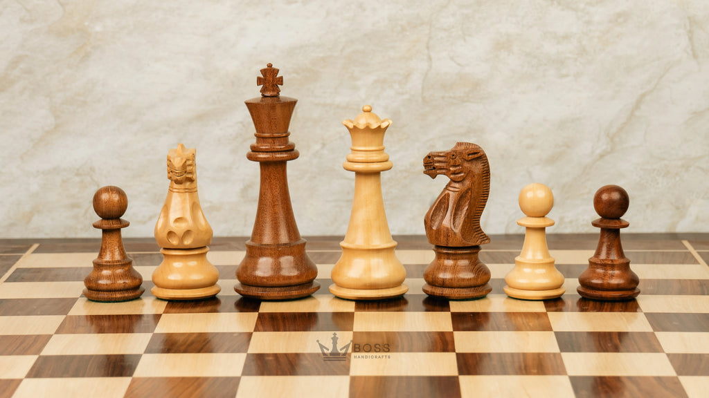 6” JUMBO ROYAL KNIGHT STAUNTON CHESS PIECES