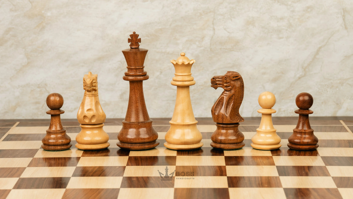 6” JUMBO ROYAL KNIGHT STAUNTON CHESS PIECES