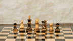 16” LUXURY EBONY TRAVEL FOLDABLE MAGNETIC CHESS SET WITH BURNT CHESS PIECES
