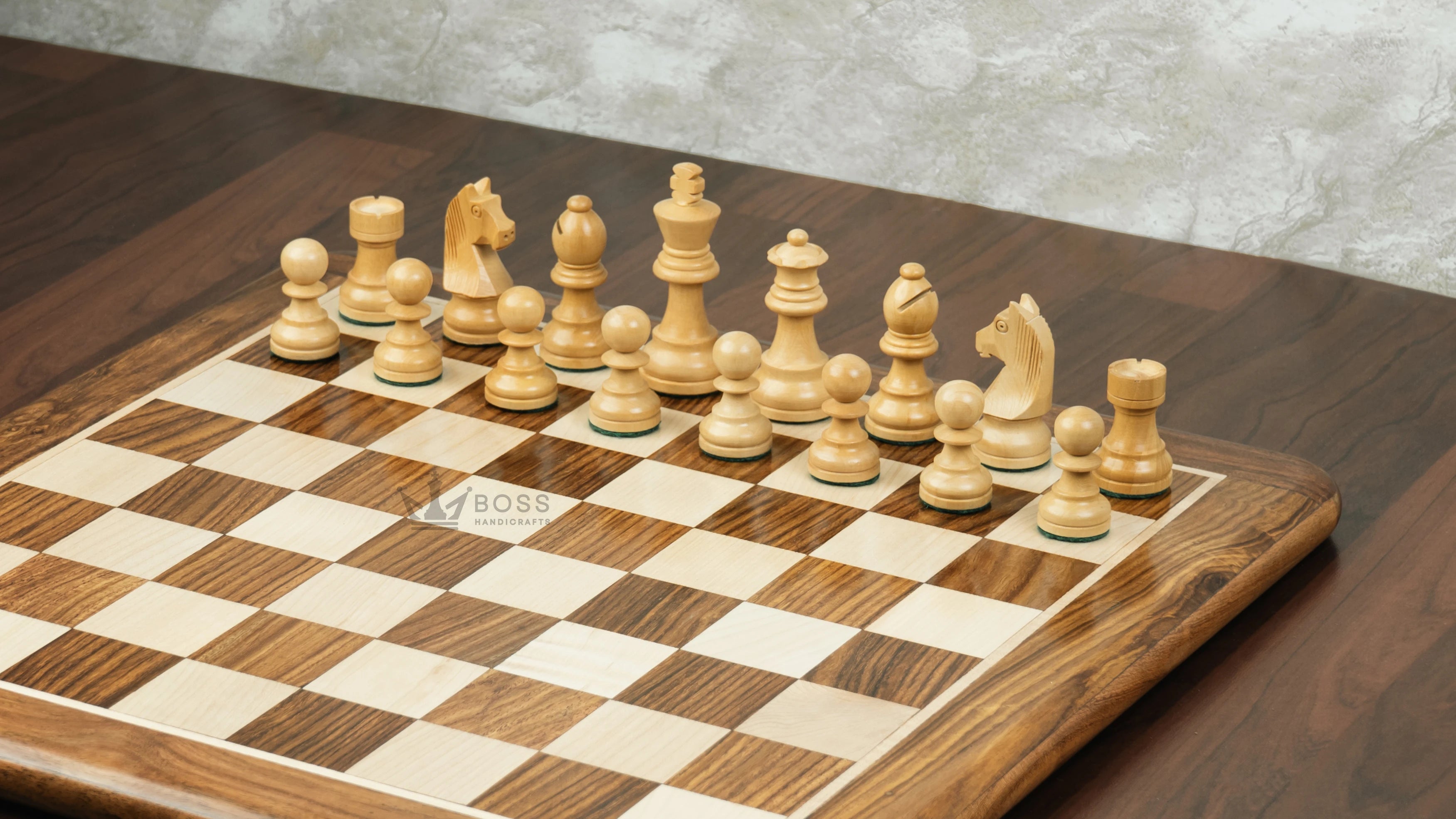 3” STAUNTON GERMAN KNIGHT WEIGHTED CHESS PIECES WITH 2 EXTRA QUEENS