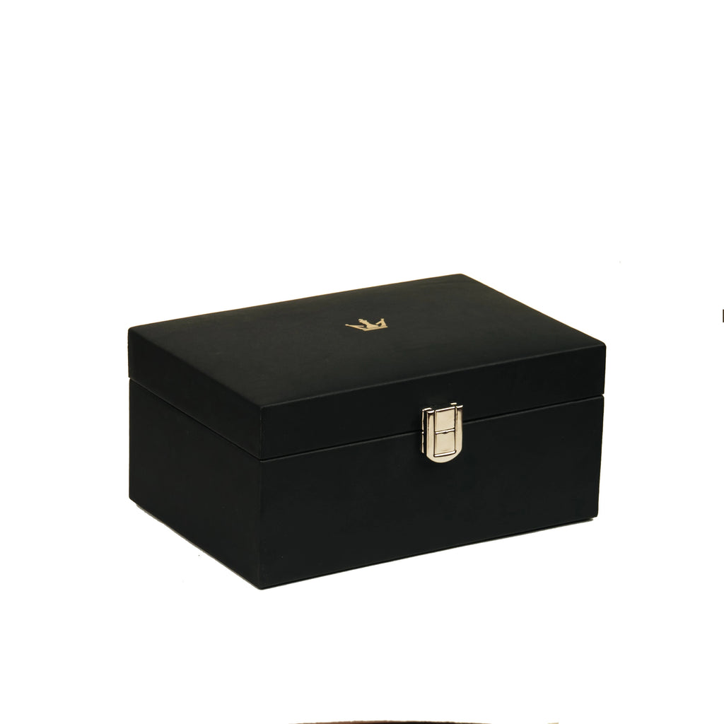 PREMIUM LEATHERETTE STORAGE BOX FOR CHESS PIECES UPTO 4”