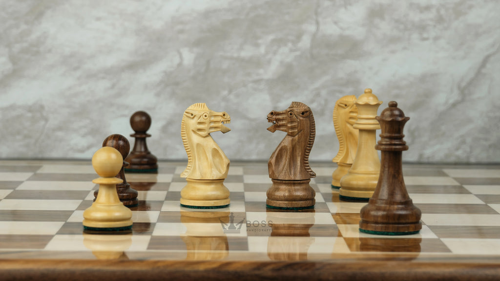 3.9” LAUGHING KNIGHT STAUNTON WEIGHTED CHESS PIECES