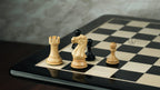 3.9” ROYAL KNIGHT STAUNTON EBONISED WEIGHTED CHESS PIECES WITH 21” EBONY WOOD BOARD & STORAGE BOX