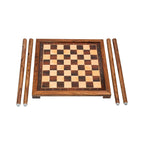 21” GOLDEN ROSEWOOD PRINTED CHESSBOARD PORTABLE TABLE 55mm Square size
