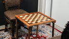 21” GOLDEN ROSEWOOD PRINTED CHESSBOARD PORTABLE TABLE 55mm Square size