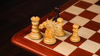 4.4” ARTHUR KNIGHT LUXURY STAUNTON CHESS PIECES WITH 21” PADAUK WOOD CHESSBOARD & STORAGE BOX