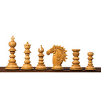 4.4” ARTHUR KNIGHT LUXURY STAUNTON EBONY CHESS PIECES WITH 21” EBONY CHESSBOARD & STORAGE BOX