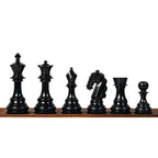 4.5” COLUMBIAN LUXURY STAUNTON EBONY TRIPLE WEIGHTED CHESS PIECES WITH 21” CHESSBOARD & STORAGE BOX