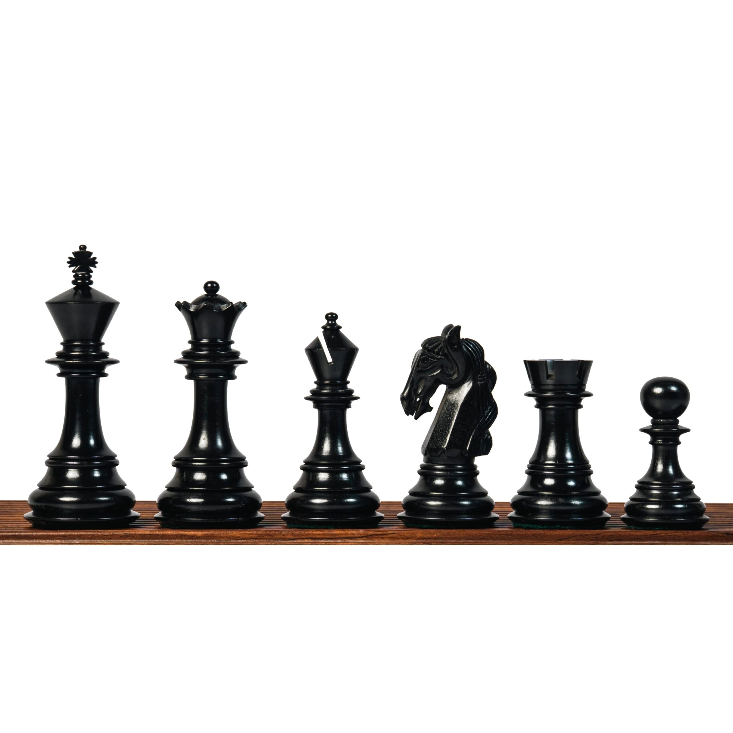 4.5” COLUMBIAN LUXURY STAUNTON EBONY TRIPLE WEIGHTED CHESS PIECES WITH 21” CHESSBOARD & STORAGE BOX