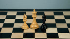 4" FIERCE KNIGHT STAUNTON EBONY TRIPLE WEIGHTED CHESS PIECES WITH 21" EBONY CHESSBOARD & STORAGE BOX