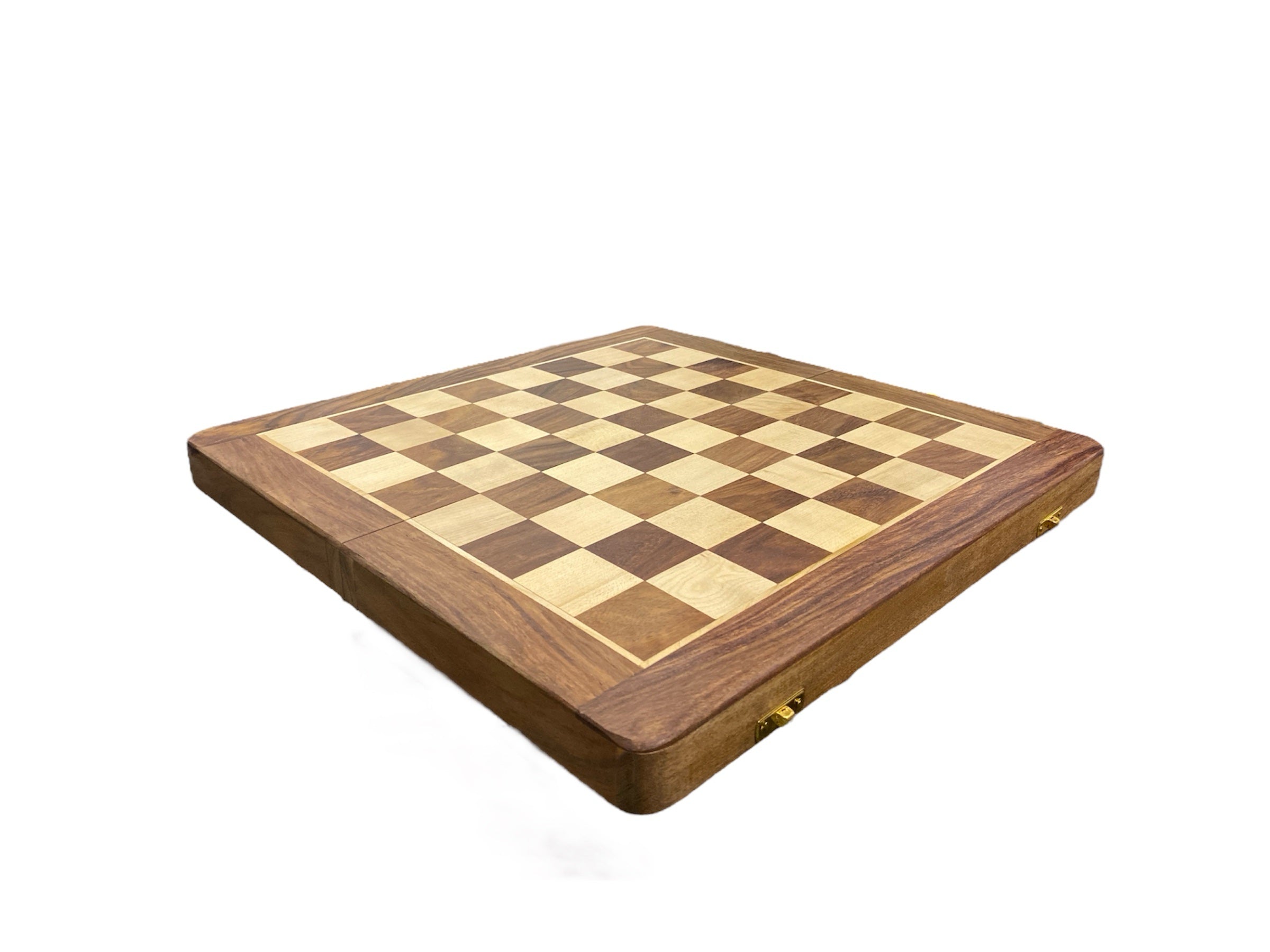 16” FOLDING CHESS BOARD AND STORAGE BOX FOR CHESS PIECES UPTO 4”