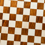 19” GOLDEN ROSEWOOD & MAPLE WOOD CHESSBOARD WITH NOTATION - 50mm squares