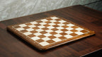 21” GOLDEN ROSEWOOD & MAPLE WOOD CHESSBOARD WITH NOTATION - 55mm SQUARE