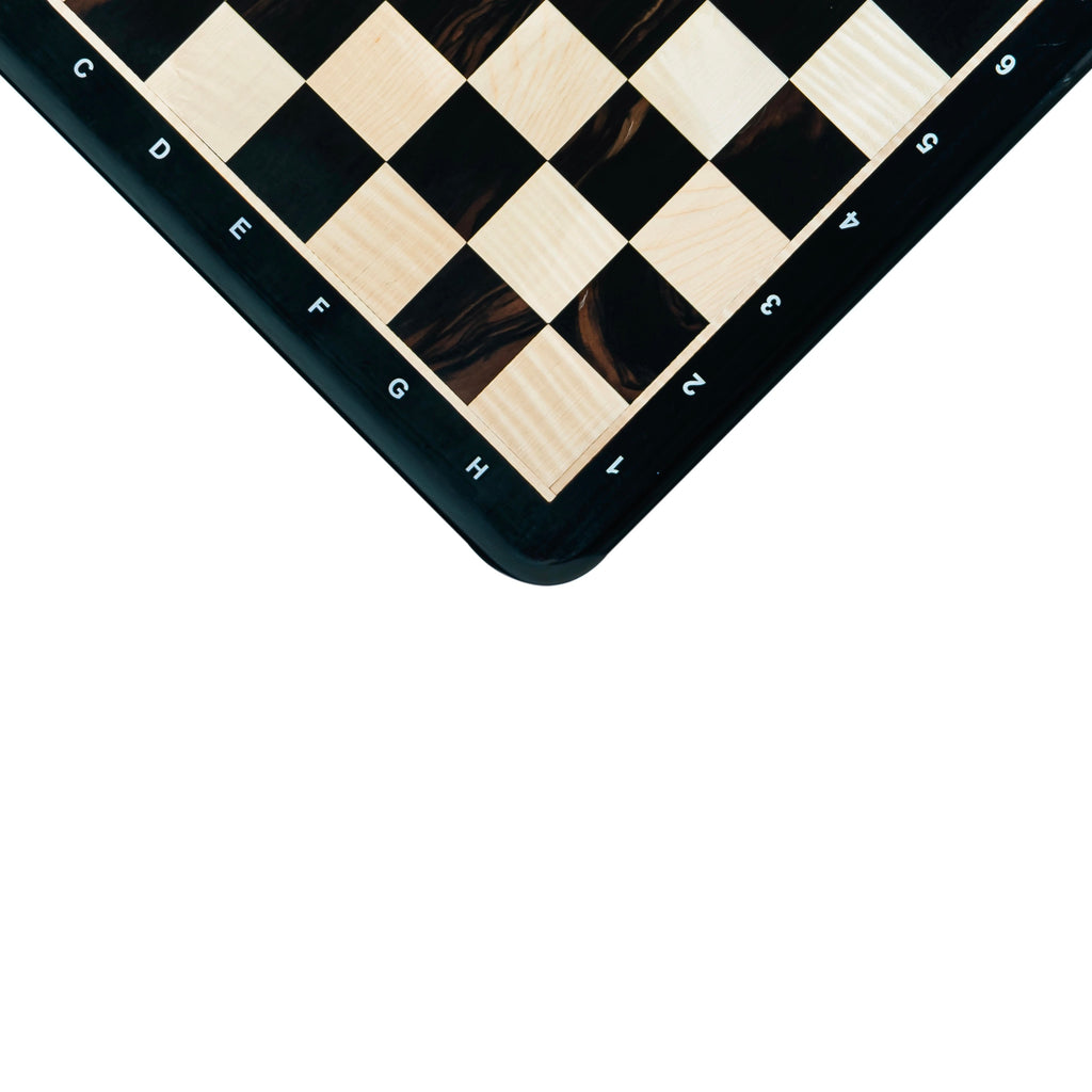 17” EBONY STYLE CHESSBOARD WITH NOTATIONS 45mm SQUARE