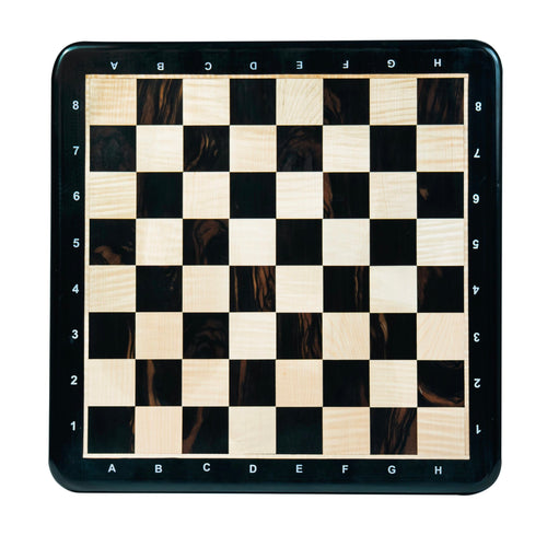 19" EBONY STYLE & CHESSBOARD WITH NOTATION - 50mm SQUARE