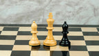 3.9” REPRODUCED BOHEMIAN EBONISED TRIPLE WEIGHTED CHESS PIECES