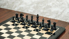 3.9” REPRODUCED BOHEMIAN EBONISED TRIPLE WEIGHTED CHESS PIECES